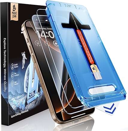 MAGIC JOHN Screen Protector for iPhone 16 Pro/17 Clear