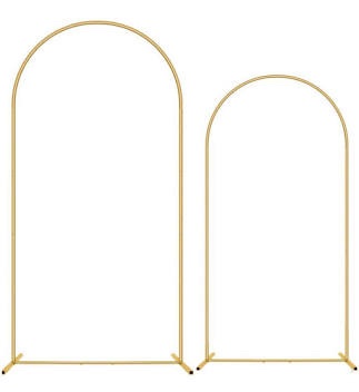 Collapsible Metal Wedding Arch Stand Set (Assorted Sizes: 6.6ft, 7ft, 7.2ft)