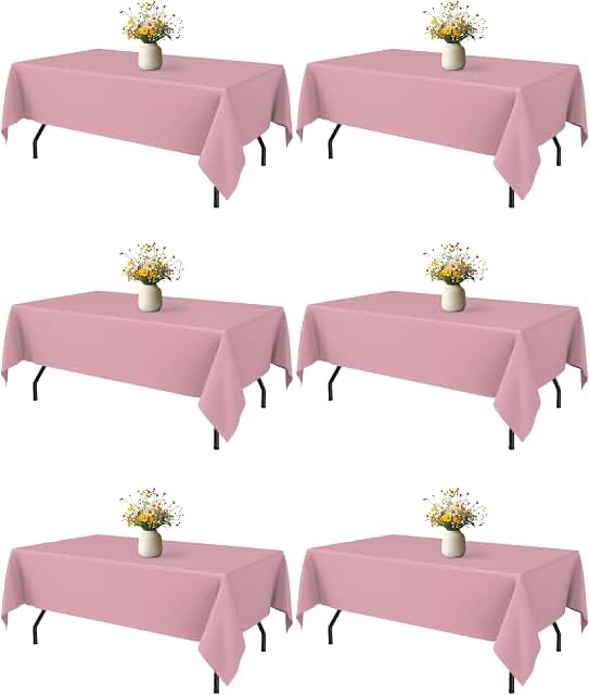 niuvard Rectangular Table Cloth 60x84inch, 6 Packs