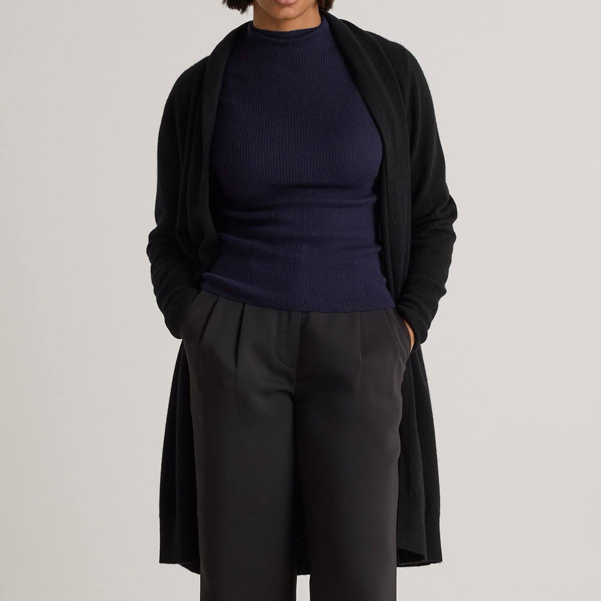 Quince Women's Clothing (Likely Cardigan or Sweater), Black, Size XL