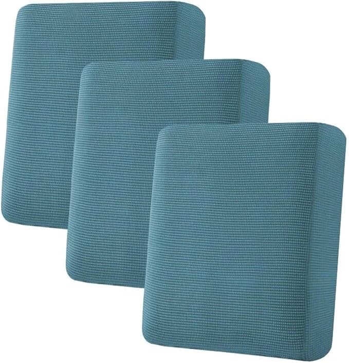Textured Elastic Fabric Sofa Cushion Covers (3-Piece Set)