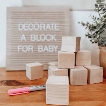 Baby Shower Guestbook Decorate-a-Block Keepsake Set