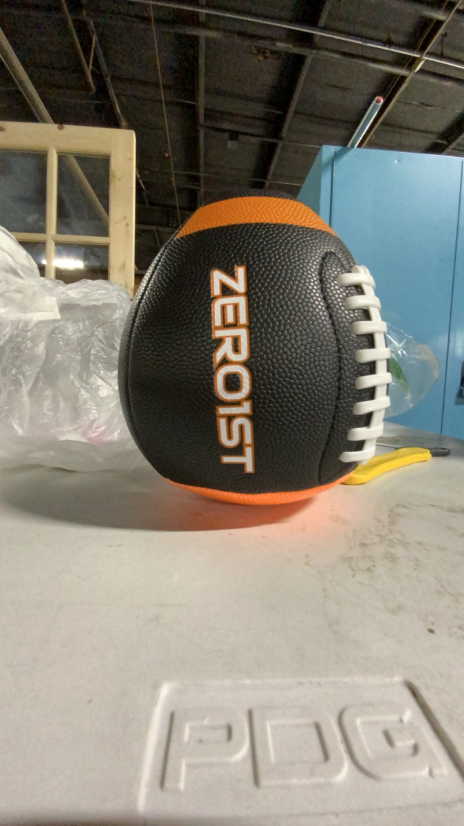 ZERO1ST Pass-Calculated Training Football (Black-Orange)