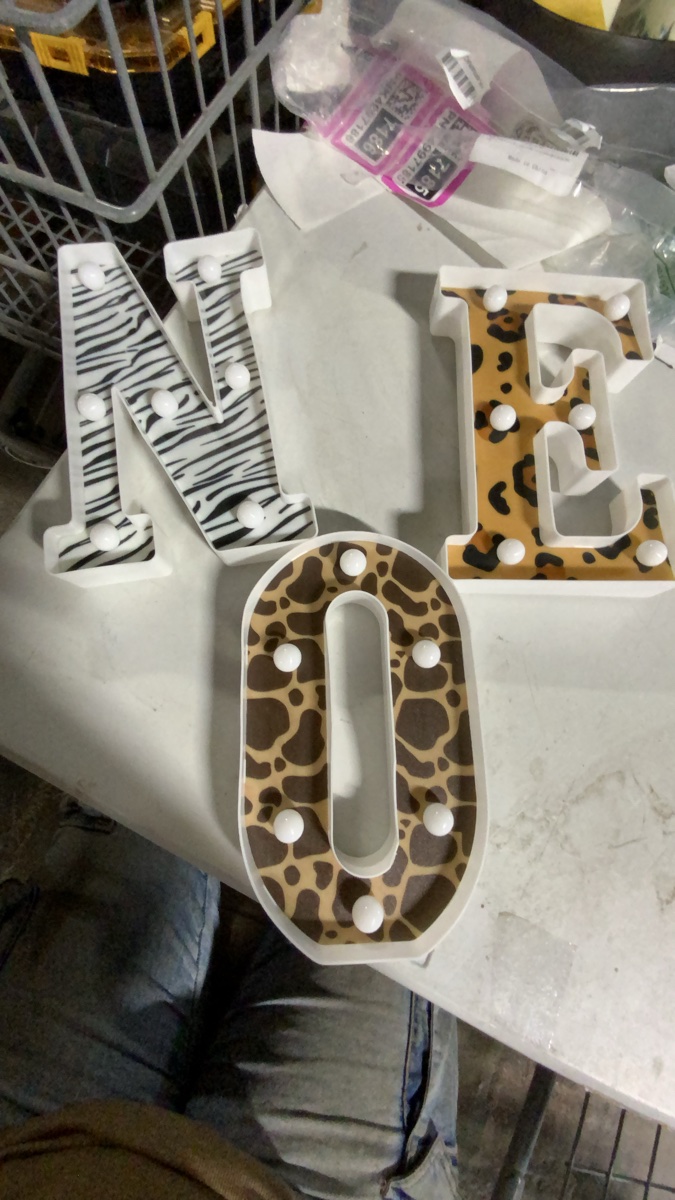 Decorative Light-Up Alphabet Letters (N, E, O)
