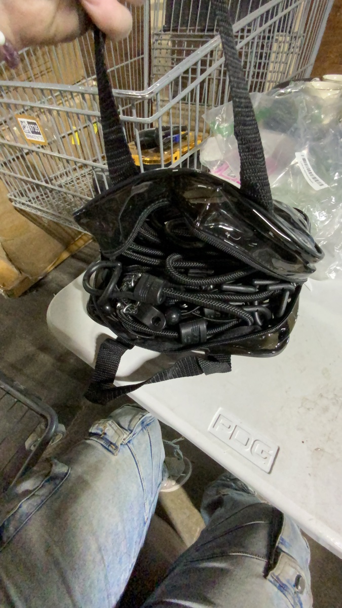 Bungee Cord Assortment Set in Clear Carrying Case