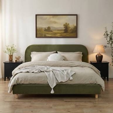 Issabell Upholstered Platform Bed With Wood Slats