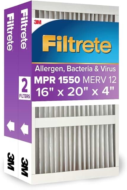 Filtrete 1550 Microparticle Performance Rating 16x20x4 Air Filter