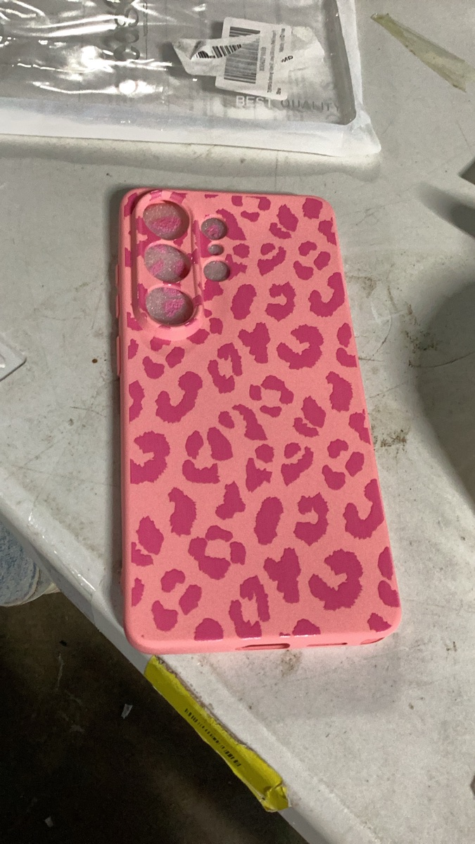 TURYXIA Pink Leopard Print Protective Case for Samsung Galaxy S24 Ultra