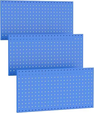 TORACK 3Pcs Metal Pegboard (Pack of 3, Blue)