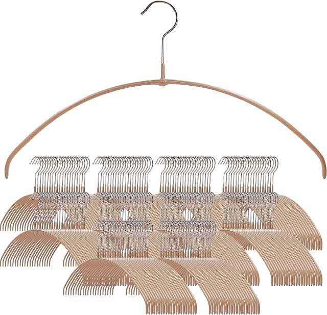 MAWA Econ. light 40/PT Hangers, Latte, 20-Pack