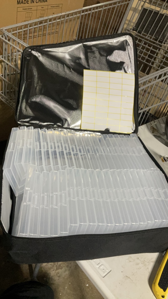 Clear Plastic Media Storage Case Set with Label Sheets