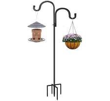 Double Hanger Shepherd Hook Garden Stake
