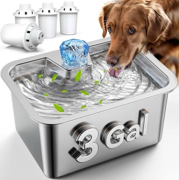 Unbranded Stainless Steel Pet Water Fountain 11.4L