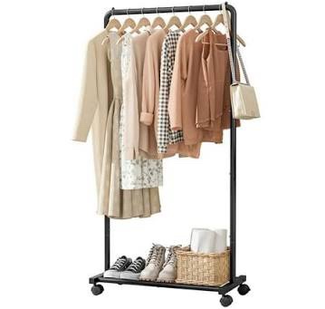 Sakugi Adjustable Balcony Clothes Rack, Black, 2 Pack