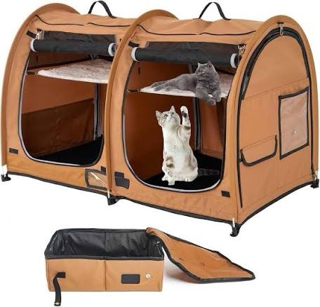 MiSpace Portable Indoor/Outdoor Pet Tent/Cat Crate With Storage Bag