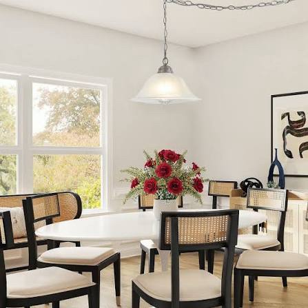 Single Light Shaded Pendant Ceiling Fixture For Kitchen Or Dining Room