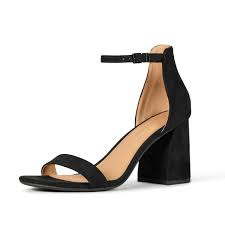 (Used,see photos) Size 8 Women’s High Heel Nola Sandals In Black Faux Suede