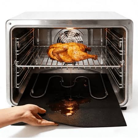 KICKOIL Heavy Duty Nonstick Oven Liner And Barbecue 16x20, Black