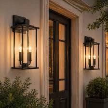 Two Pack Of C Cattleya Hardwired Outdoor Wall Lantern Sconces