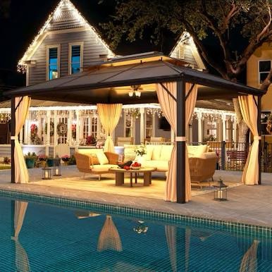 10 FT  X 13 FT  Aluminum Patio Hardtop Gazebo