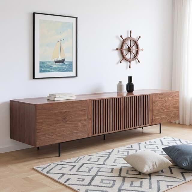 Kinger Home 2.2M Media Console / TV Stand - SKU DS02-042-2.2M-GJLD