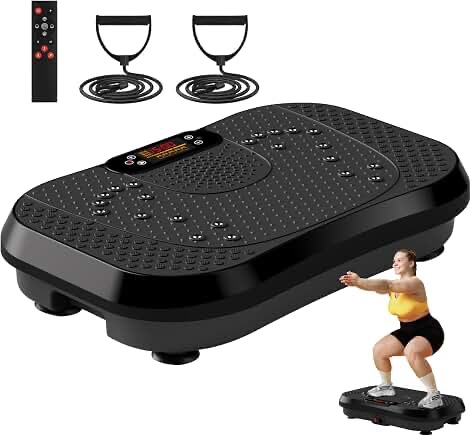 SoftGym Vibration Plate Exercise Machine - Black
