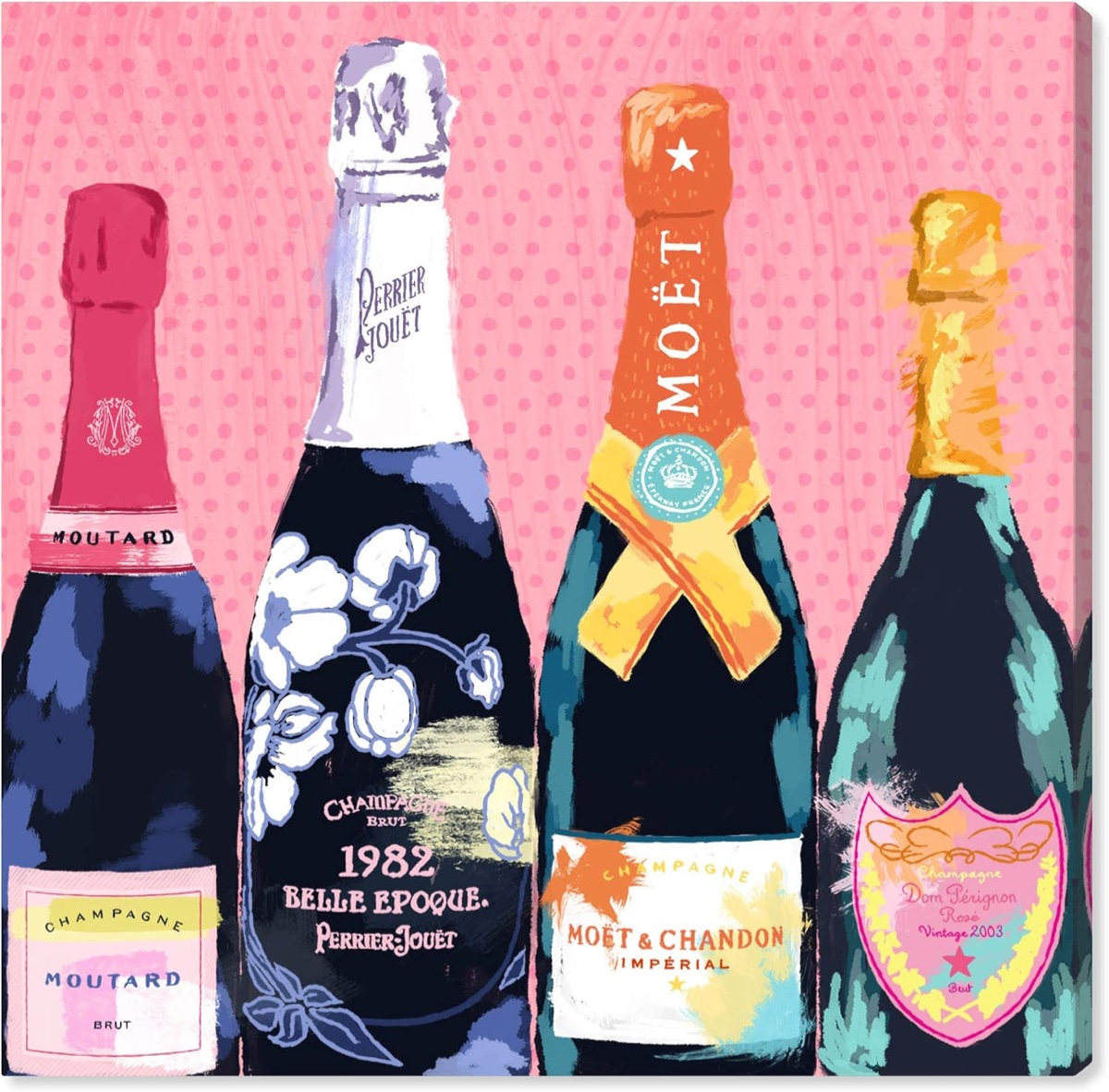 Champagne Bottle Wall Art - Framed Print