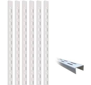 MorningRo 6 Pcs Dual Track Upright for Laundry Rooms (White 47.5 Inch)