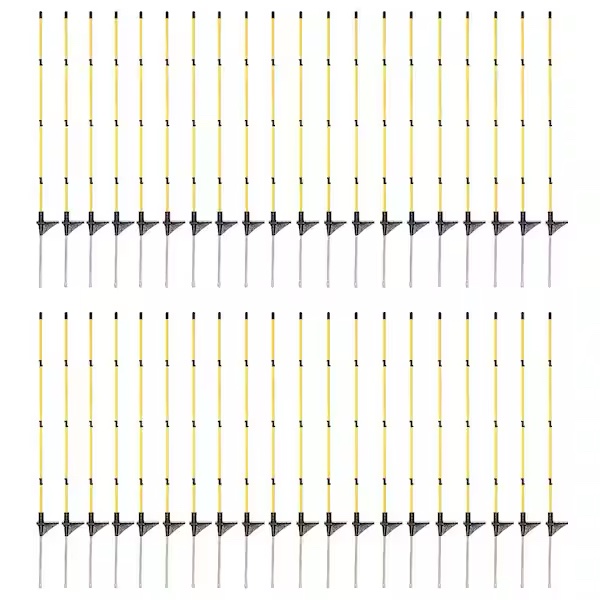 Unbranded Fiberglass Fence Posts 57 inch - 50 Pack