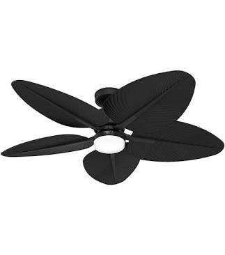 Balconera 52"Black Leaves Ceiling Fans 5 Blades