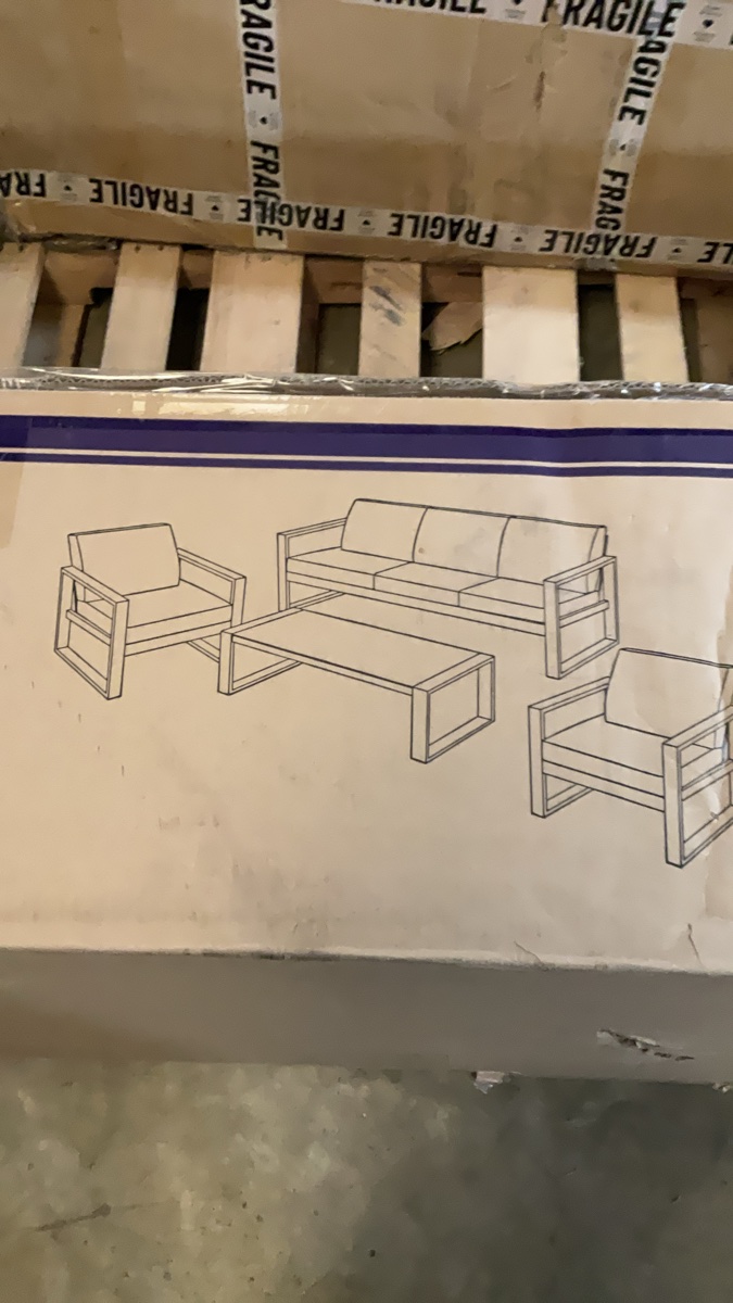 Box 2/2 Outdoor Conversation Set With 3-Seat Sofa