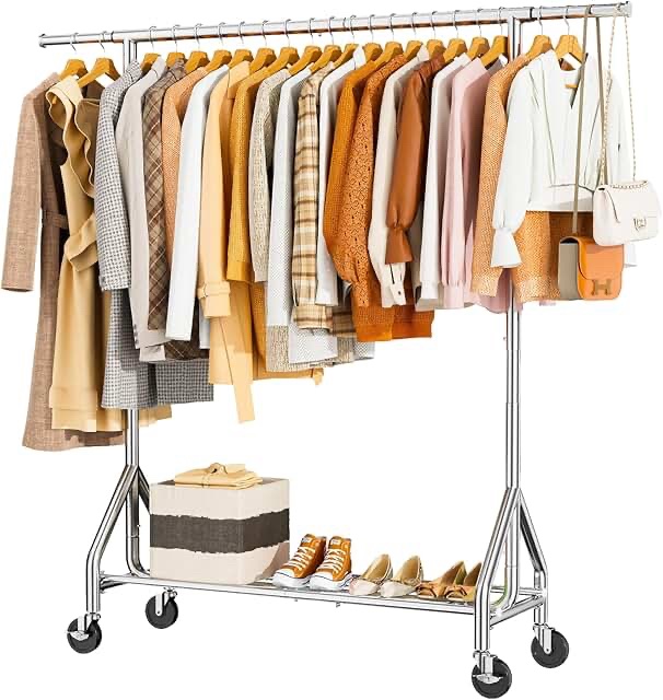 HYSEYY Heavy Duty Garment Rack - Silver, YS-K-1302