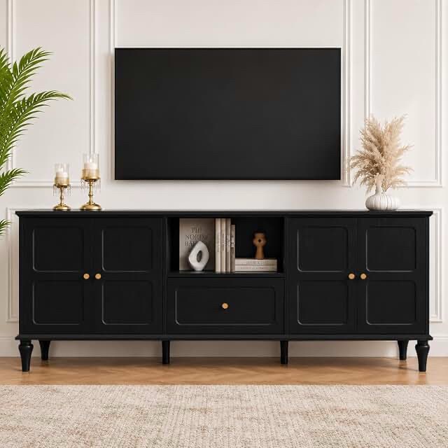 smed Mid-Century TV Stand YJJ250106-BLK Black