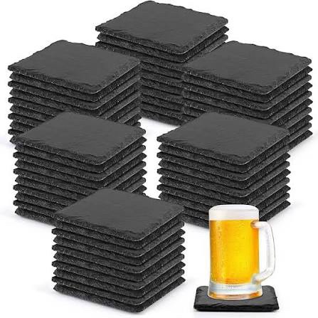 Square rock Coasters, 60 Piece Set