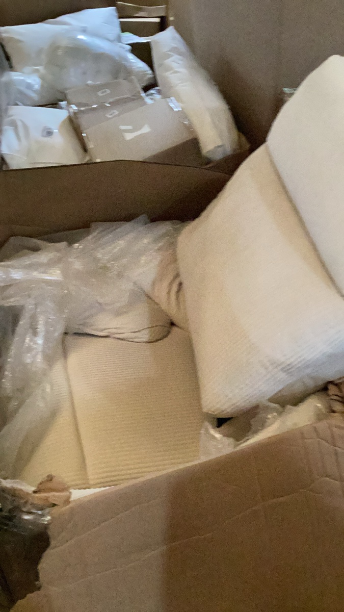 Complete white barrel accent chair