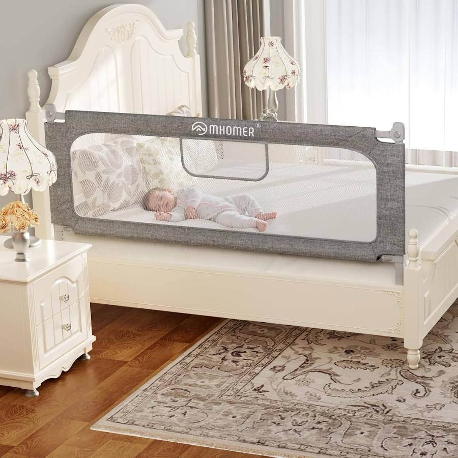MHOMER Bed Rail, 70.8in (180cm), Grey