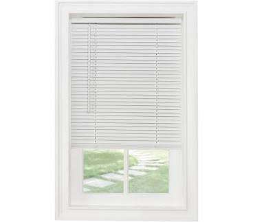 GII Morningstar Cordless 1" Vinyl Mini Blind - 28 in. x 64 in. Pearl White