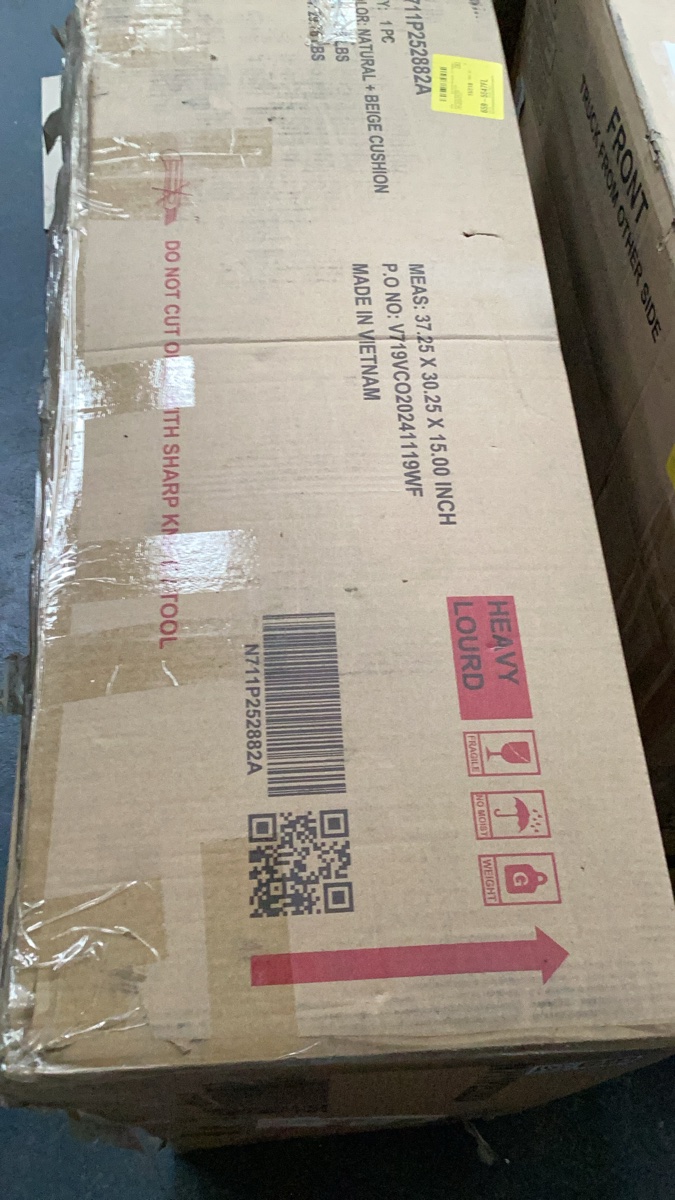 BOX 2OF 2Acacia Wood Outdoor Lounge Set - Chair And Ottoman With Removable Cushions, All-Weather Outdoor Chaise Lounge/Daybed, Perfect For Patios, Balconies, And Gardens