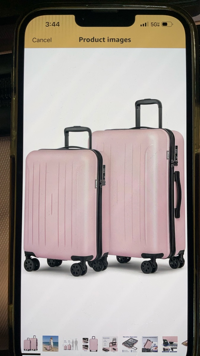 Pink Hardshell Spinner Luggage with YKK Woven-in Tough Zipper