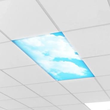 DIQISHIZHU Fluorescent Light Covers for Classroom Office - 2ft x 4ft LED Light Filters, Eliminate Harsh Glare & Eyestrain, Decorative Classroom Light Covers, Light Diffuser Panel.cloud