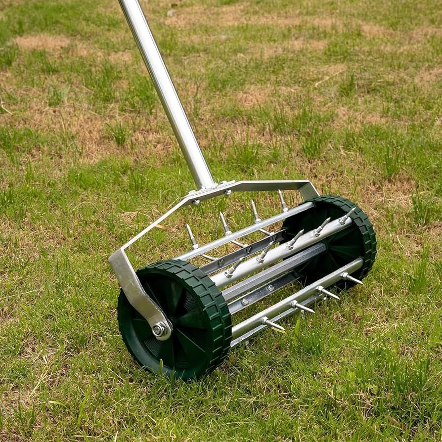 Gelacie Push Spike Aerator Rolling Lawn Aerator
