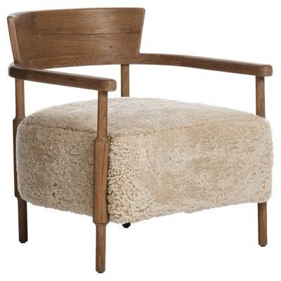 Bennett Chair-Beige Shearling