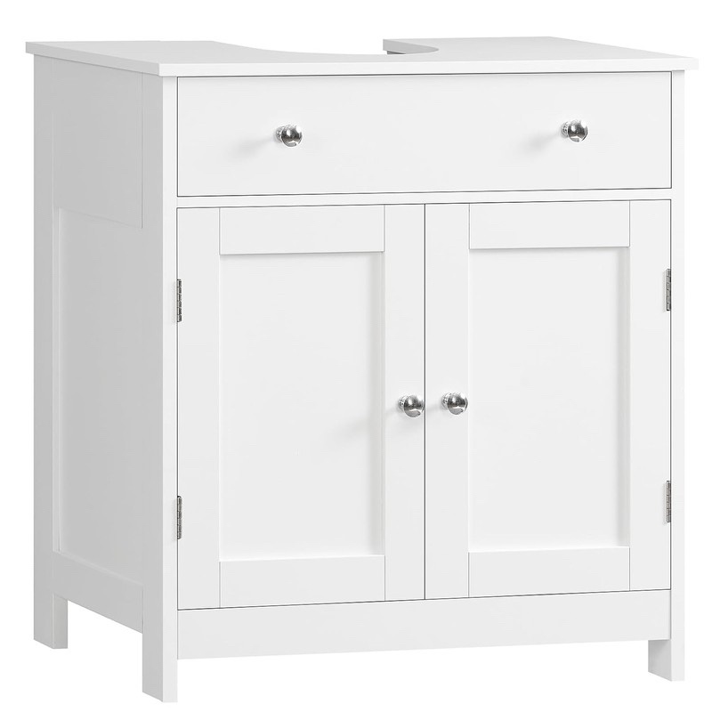TIENFON Pedestal Sink Storage Cabinet, White (UNYSG034W)
