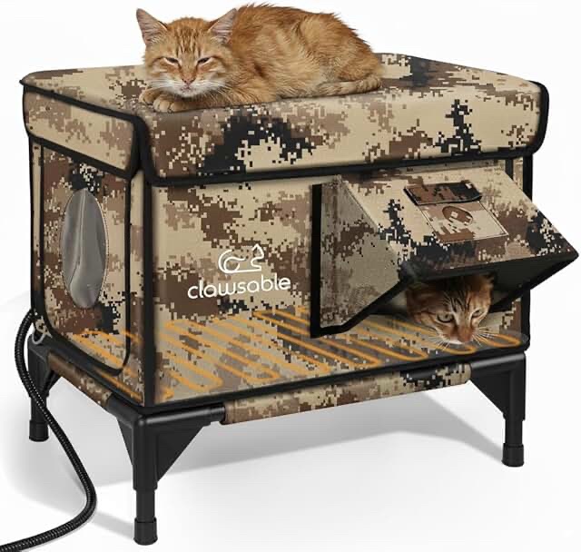 2-in-1 Indoor & Outdoor Insulated Cat House