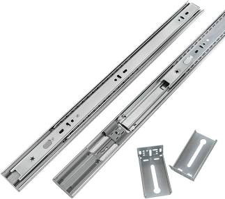 Knobonly 2 Pairs 22 Inch Drawer Slides, Soft Close Ball Bearing Full Extension Side Mount Glides for Wide Dresser Cabinet, 100lb Load Capacity, Made of Cold Rolled Steel