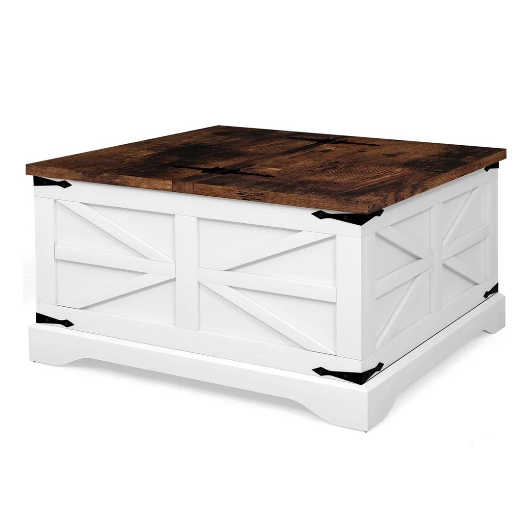 White KMC Globie Farmhouse Style Cabinet