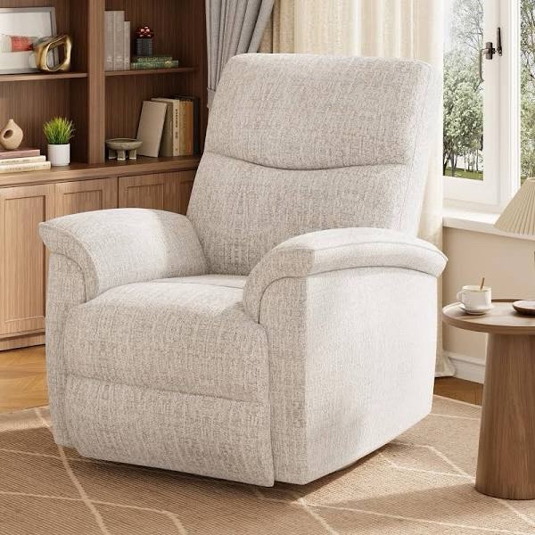 Beige complete rocking recliner chair