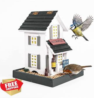 MEWANG Hanging Colourful Beach Bird House Condo