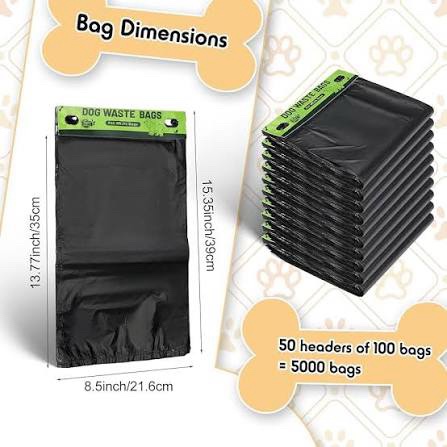 Ireer Waste Bag Dispenser 5000 Pcs 50 Counts Black