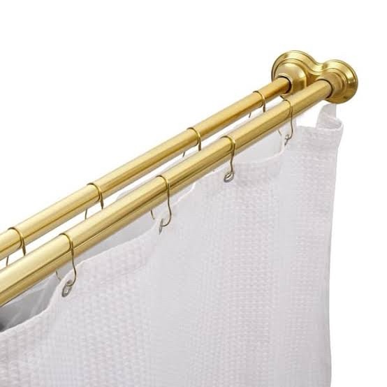 Gold shower rod